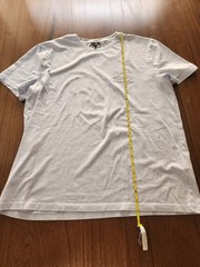 Express Light Blue Pima Cotton Floral Print T-Shirt Large