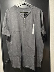 Goodfellow & Co Gray Short Sleeve Henley T-Shirt Men’s XL Standard Fit