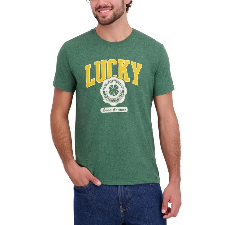Lucky Brand New Mens T Shirt XL Green Graphic Tee NWT