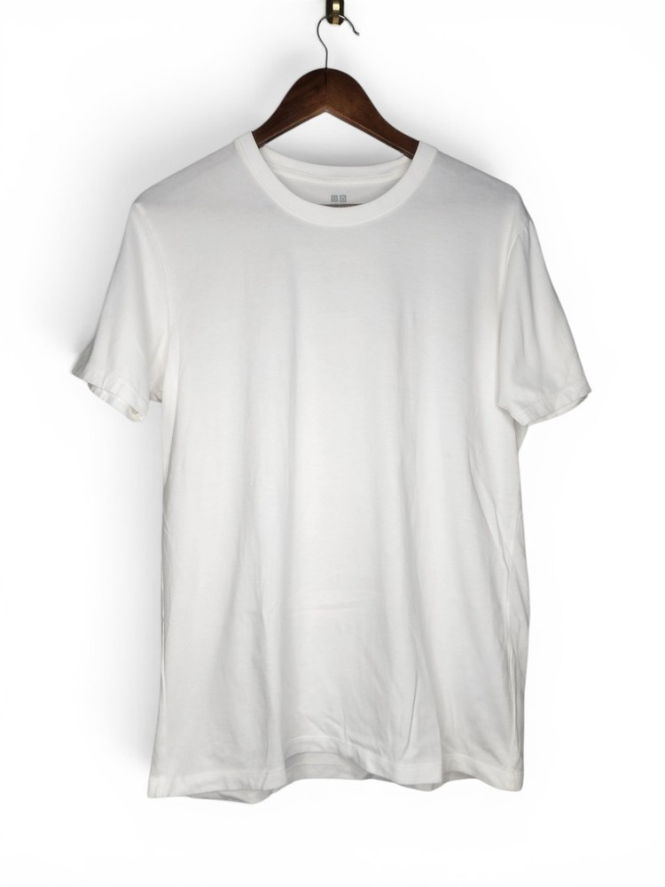 Uniqlo Supima Cotton Crew Neck Short Sleeve Tee in White Size M 404136