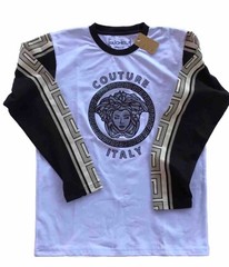 Men’s Bucheli Long Sleeve T Shirt,Italian Style,Cotton, Stretch M…..A9.A