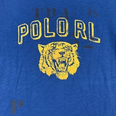 Polo Ralph Lauren Mens Blue Tiger Graphic T-Shirt Custom Slim Fit Large L