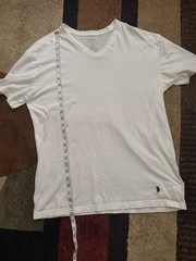 Polo Ralph Lauren Men’s XL White V-Neck Short Sleeve Slim Fit Logo Tee