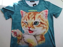 Fashion Cat Boy Girl 3D Graphing T Shirt Top Short Sleeve Casual Tee USA Seller!