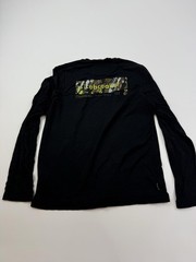 Icebreaker Shirt Mens Medium Black 150 Merino Wool Long Sleeve Graphic Tee