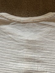 Men’s Marine Layer Long Sleeve Henley Shirt M/L White Striped Cotton Blend