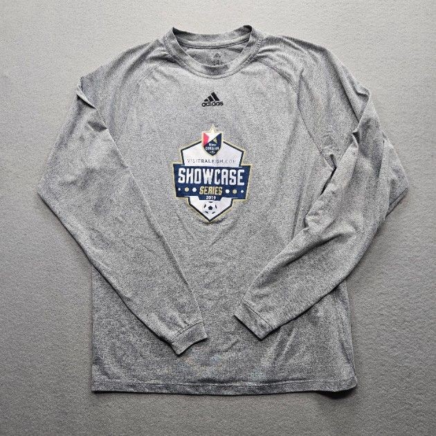 Adidas Men’s Size Small Gray Long Sleeve Performance T-Shirt Soccer