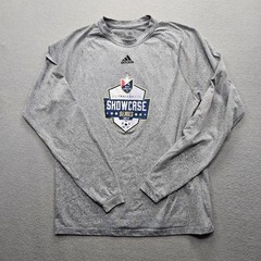 Adidas Men’s Size Small Gray Long Sleeve Performance T-Shirt Soccer