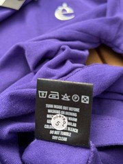 ére studios mens t shirt XS purple cotton jersey short sleeve crew neck logo plain