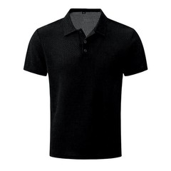 Men’s Short Sleeve Ice Silk T Shirt Mesh Fabric Pure Color Regular Fit
