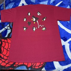 Vintage 2000s ScrapShare Forum DIY Art Craft Penguin Mascot T-Shirt Size Large