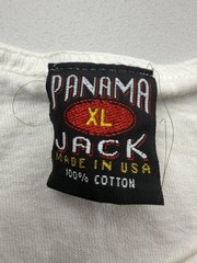 Vintage Panama Jack Shirt Mens XL White Sleeveless Tank Graphic Tee USA Beach