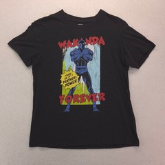 Marvel Black Panther Graphic Short Sleeve Casual Shirt Mens Size L Black
