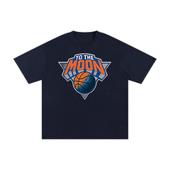 New York Knicks Basketball “To The Moon” T-Shirt NYC Double Sided Tee S-2XL