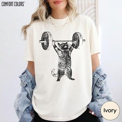 Funny Cat Gym Shirt Deadlift Meme T-Shirt Unisex Cat Lover Gift