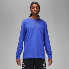 Men’s Air Jordan Breakfast Club Jumpman Long Sleeve T-Shirt-Lapis Blue- Sz Large