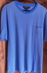 Brooks Brothers Golden Fleece Striped Pocket Tee Shirt Mens Large L Blue EUC