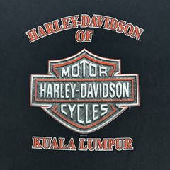 Harley-Davidson Kuala Lumpur T-Shirt Mens XL Black Double-Sided Moto Malaysia