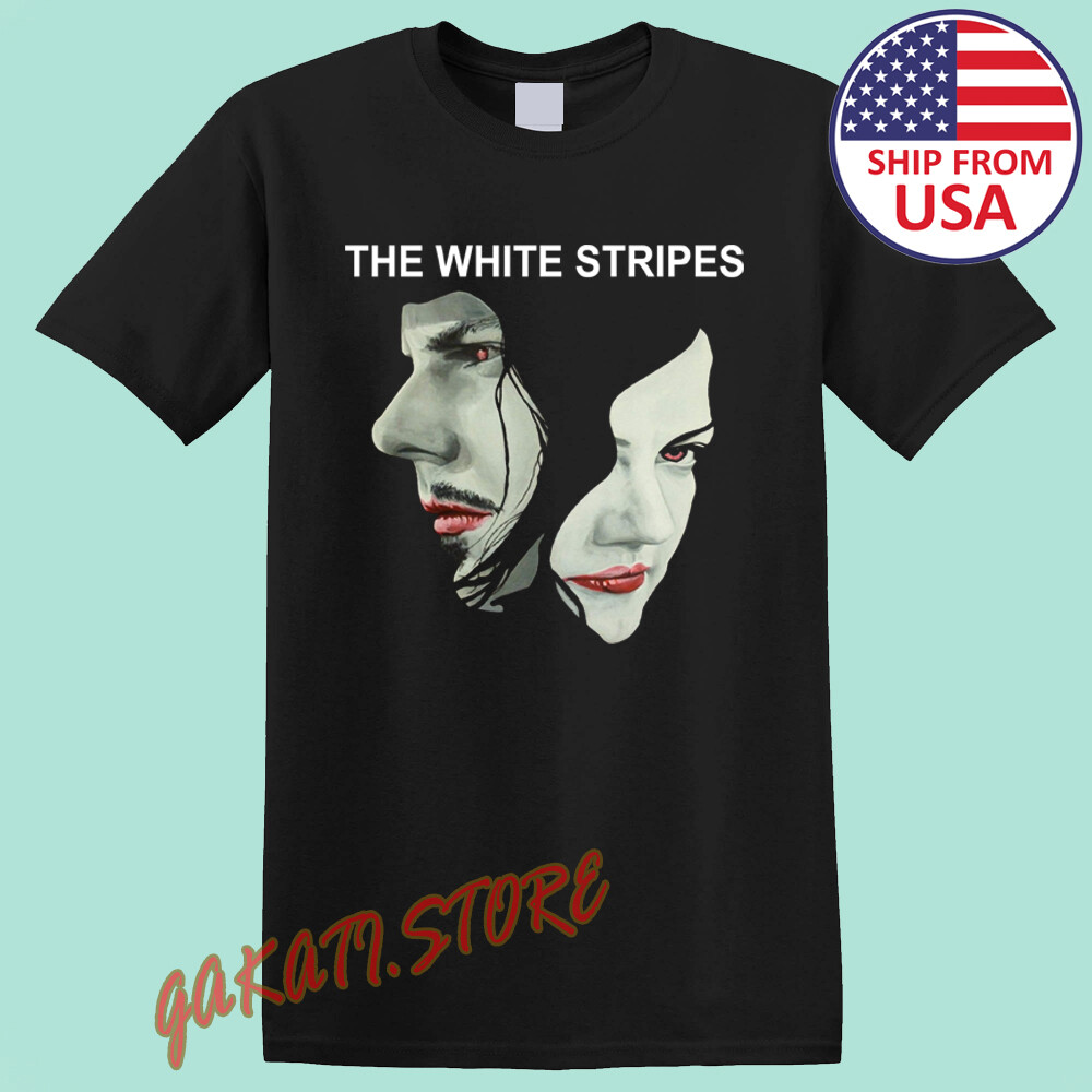 The White Stripes Men’s Black Size S-5XL