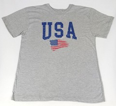 SPAREL WEAR Men or Women’s Large Grey USA Flag Graphic Print T-Shirt