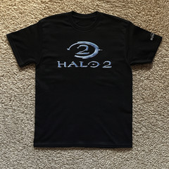 Halo 2 Promo Tee Gaming Tee Retro Nostalgia Video Game Shirt Bungie Logo