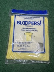 Vintage Bloopers Irregular Mens Yellow XL Blank 80s 90s Deadstock Pocket Tee