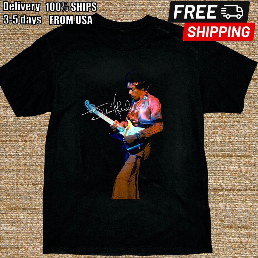 Jimi Hendrix Signature Short Sleeve T- Shirt Unisex All Size S-5XL