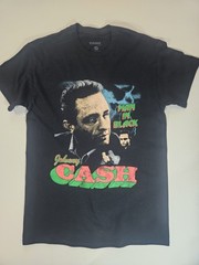 Johnny Cash Graphic Tee Mens Small Black Retro Country Music Festival Wear