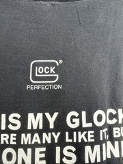 Vtg Double Sided Gun Glock Perfection Lee Ermey Gunny Approved XL
