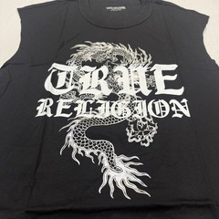 TRUE RELIGION – Jet Black True Dragon Muscle Tank Top Tee Sleeveless Size Medium