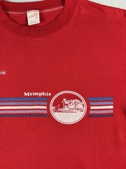 Vintage 70s 80s Beale St. Memphis Graphic T-shirt Single Stitch USA Made Size L