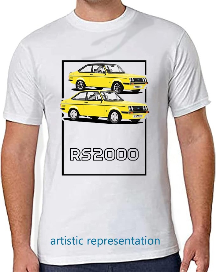 Ford Escort Mk2 RS2000 Art T Shirts – Lots of Colours and choice!