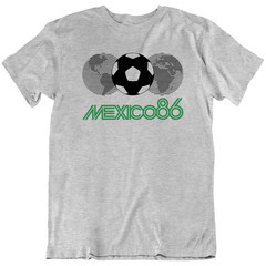 Mexico 86 Football World Soccer Sports 1986 Retro T-Shirt Tee Gift New