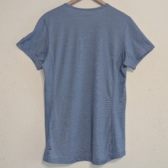 Fjallraven Abisko Shade T-Shirt Short Sleeve Men’s Medium Blue Micro Stripe EUC