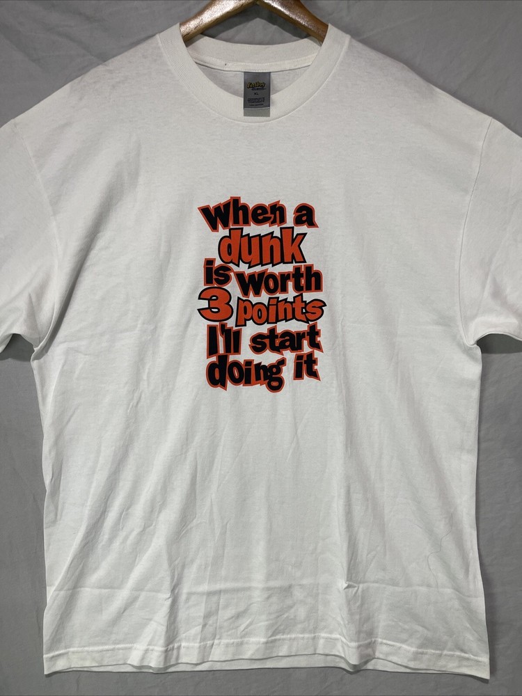 Eastbay Shirt Mens Extra Large When A Dunk Is Worth 3 Points Vintage Basketball