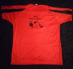 Red Eyez Hill / BP’s Bar & Grill Size X-Large 100% Polyester Red Sport Tee Shirt