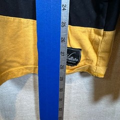 Hollister Long Sleeve Shirt Men XL Navy Yellow Logo Relaxed Fit Casual Preppy