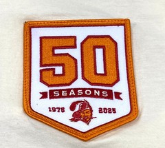 Tampa Bay Buccaneers 50th Season Pirate Patch TShirt Mens Medium new with tags