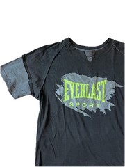 Everlast Double Layered Men’s T Shirt – Size Large – Black And Grey