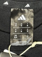 adidas Essentials Big Logo Cotton Tee T-Shirt Black White Mens Size M JE8945 New