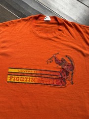 Vintage 80s Illinois Fighting Illini T-shirt Thin Soft Single Stitch