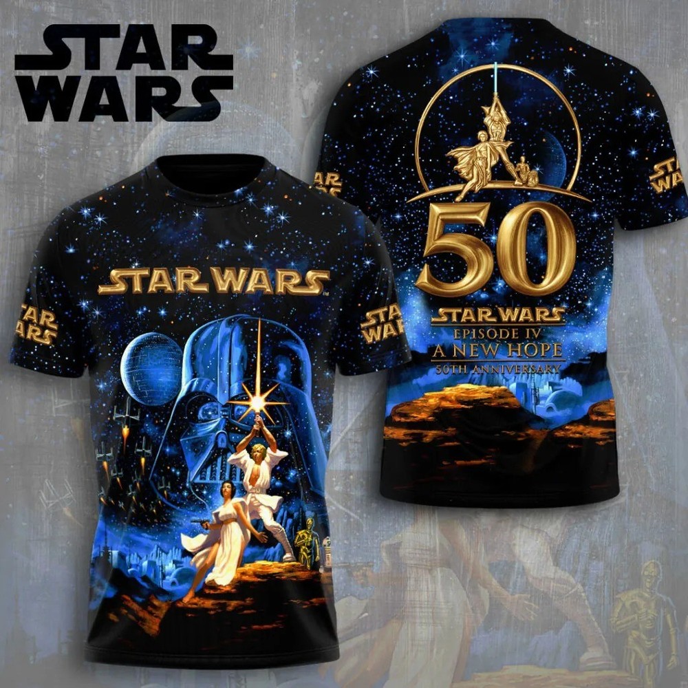 Star Wars Episode IV A New Hope 50th Anniversary 3D Apparel AOP Shirt S-5XL