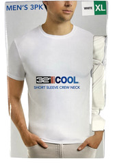 32 Degrees Cool Mens 3 Pack Crew Neck T Shirt Moisture Wicking
