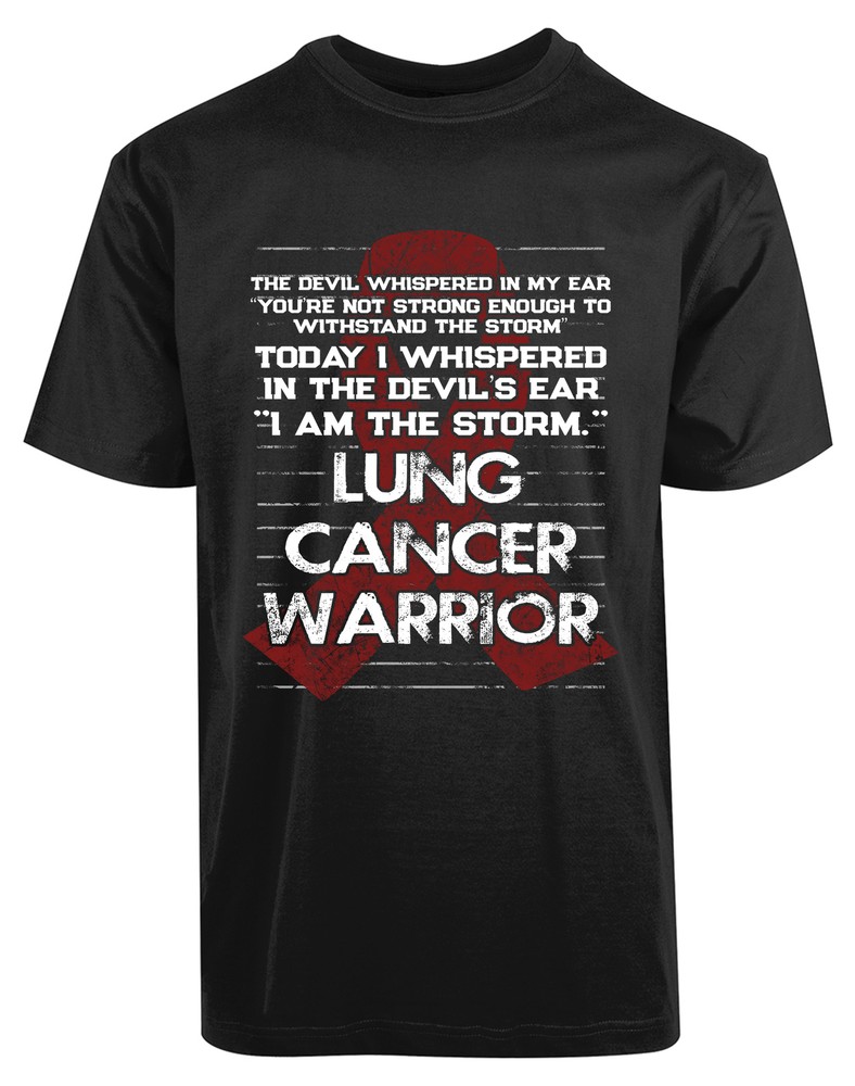 Lung Cancer Warrior New Men’s Shirt Survivor Fighter Storm Believe Awareness Tee