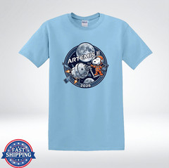 Dog Astronaut Shirt Artemis II 2026 Space Mission Graphic T-Shirt