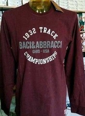 Men’s Long Sleeve T-Shirt Baci & Abbracci With Cuffs And Logo Print Art BAM2311