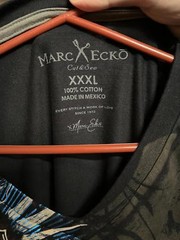 y2k Marc Ecko/Cut and Sew Skull Blue Foil AOP- XXXL