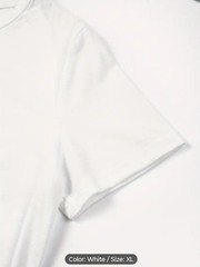 Novelty T Shirt New White XL Short Sleeve Fashion Trend Motivational Street Wear