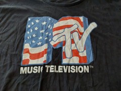 MTV American Flag T Shirt Size XXL Black Soft Feel