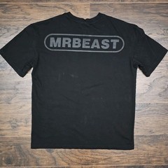 Mr. Beast Mens Small Black Tee Shirt Graphic Print